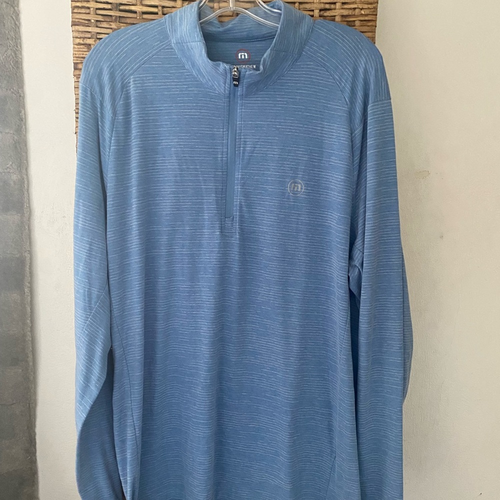 Travis Mathew Blue Pullover GOLF Shirt